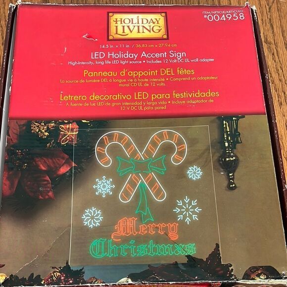 Merry Christmas LED light-up Accent Sign - Picture 2 of 3